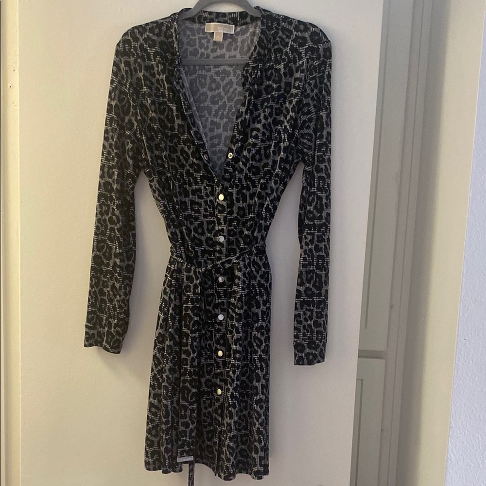 Stylish Black Leopard Print Dress